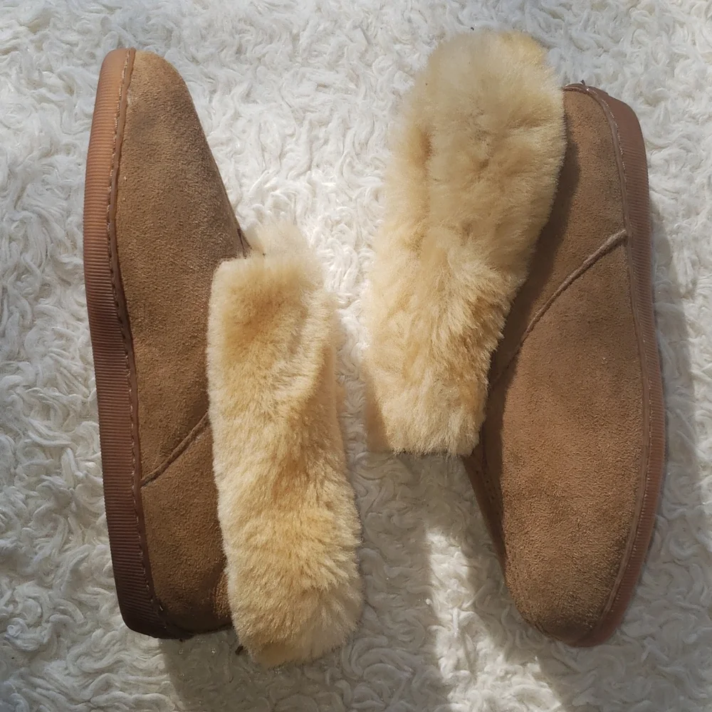 Minnetonka Golden Tan Sheepskin Ankle Boot Brand New Without Box 7 - Picture 7 of 16